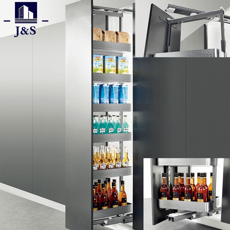 Ist der ausziehbare Pantry-Organizer mit Soft-Close-Drehfunktion eine ideale Lösung zur Optimierung der Küchenaufbewahrung?