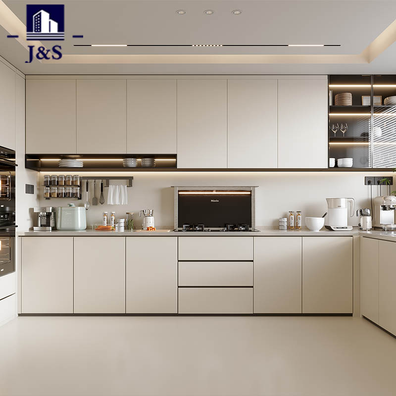 Cremeweißer Schrank, Küchenraum-Aufbewahrungsdesign